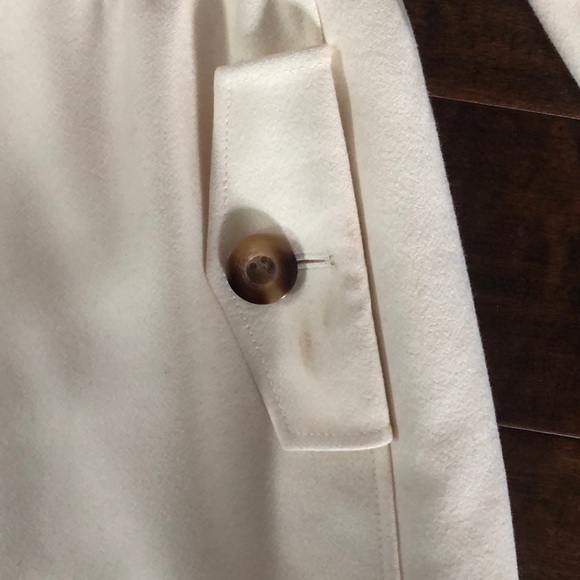 Ivory Trench style wool coat - Picture 3 of 5